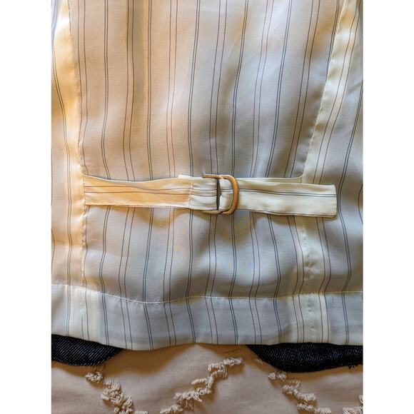 FILLMORE denim vest w pinstriped back/buckle.  Size Medium. Vintage - Picture 11 of 16